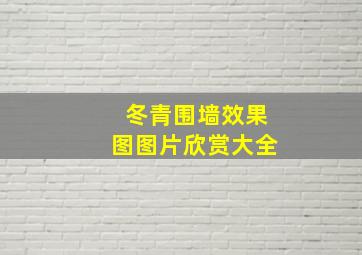 冬青围墙效果图图片欣赏大全