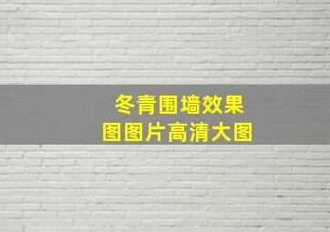 冬青围墙效果图图片高清大图