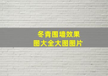 冬青围墙效果图大全大图图片