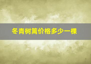 冬青树篱价格多少一棵