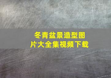 冬青盆景造型图片大全集视频下载