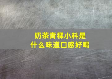 奶茶青稞小料是什么味道口感好喝