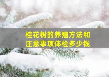 桂花树的养殖方法和注意事项体检多少钱