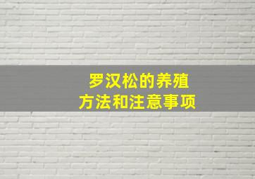 罗汉松的养殖方法和注意事项